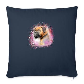 Boxer,Bulldog, Pug,Painting,graffiti - Sofa pillowcase 17,3'' x 17,3'' (45 x 45 cm) - navy - Front
