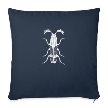 Scarabée - Housse de coussin décorative 45 x 45 cm - bleu marine - Devant