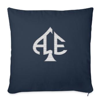 Ace of Spades Casino poker jeux de cartes chance d’argent - Housse de coussin décorative 45 x 45 cm - bleu marine - Devant