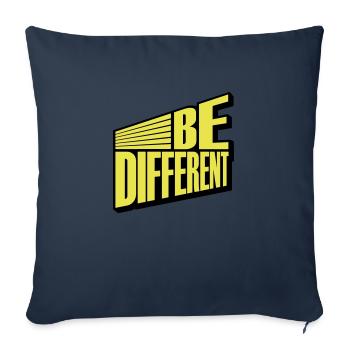 Be different Logo Design - Sofa pillowcase 17,3'' x 17,3'' (45 x 45 cm) - navy - Front