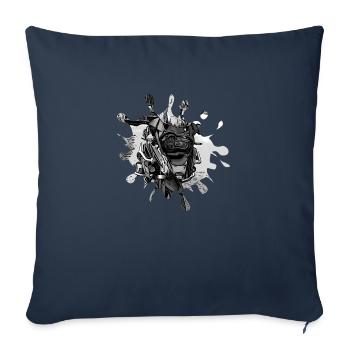 GS Museau SW - Housse de coussin décorative 45 x 45 cm - bleu marine - Devant