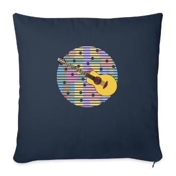 Gitarre - Sofakissenbezug 45 x 45 cm - Navy - Vorne