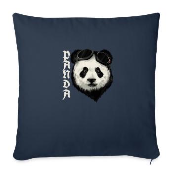 Panda - Housse de coussin décorative 45 x 45 cm - bleu marine - Devant