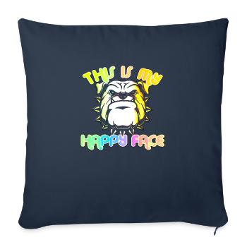 Angry face face angry Swedish Swedish dog - Sofa pillowcase 17,3'' x 17,3'' (45 x 45 cm) - navy - Front