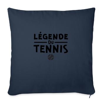 légende du tennis - Housse de coussin décorative 45 x 45 cm - bleu marine - Devant
