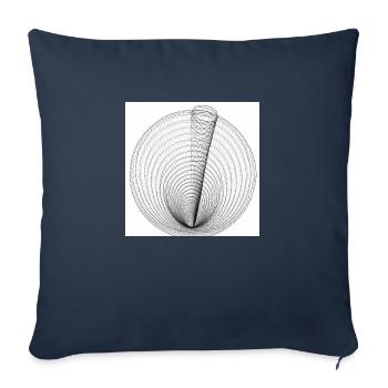 Mathematical Mandala - Sofa pillowcase 17,3'' x 17,3'' (45 x 45 cm) - navy - Front