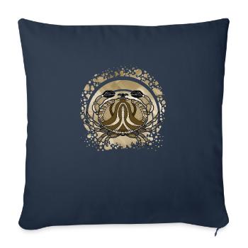 Crabe - Housse de coussin décorative 45 x 45 cm - bleu marine - Devant