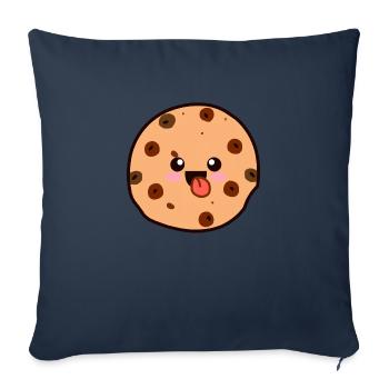 Cookie kawaii language - Sofa pillowcase 17,3'' x 17,3'' (45 x 45 cm) - navy - Front