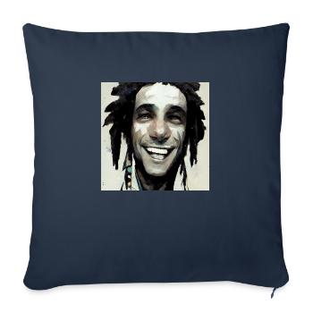 Rastafari Sketch Painting - Sofakissenbezug 45 x 45 cm - Navy - Vorne