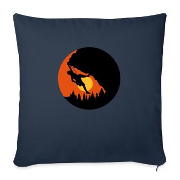 Sun Evening Climbing Silhouette - Sofa pillowcase 17,3'' x 17,3'' (45 x 45 cm) - navy - Front