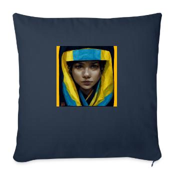 Ukraine wins Slava Ukaini - Sofa pillowcase 17,3'' x 17,3'' (45 x 45 cm) - navy - Front
