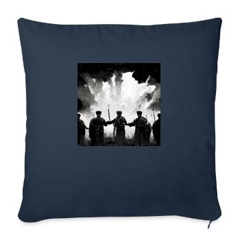 Victoire de l’Ukraine - Housse de coussin décorative 45 x 45 cm - bleu marine - Devant