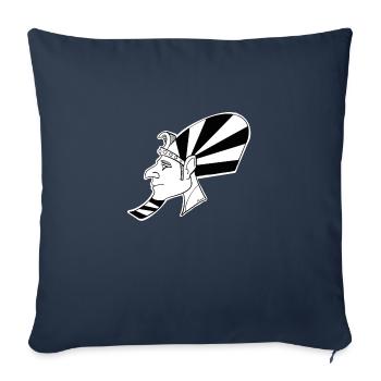 Pharaon - Housse de coussin décorative 45 x 45 cm - bleu marine - Devant