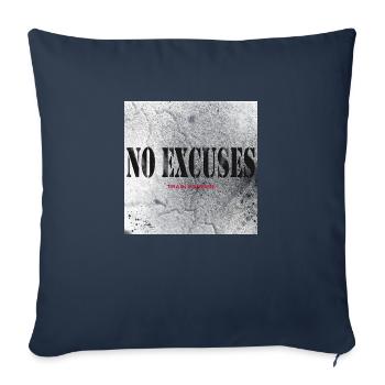 No Excuses, Train Harder! - Sofakissenbezug 45 x 45 cm - Navy - Vorne