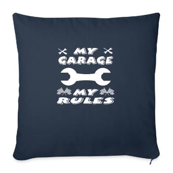 Voiture - Housse de coussin décorative 45 x 45 cm - bleu marine - Devant