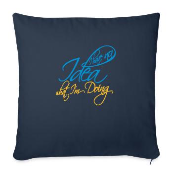 Aucune idée - Housse de coussin décorative 45 x 45 cm - bleu marine - Devant