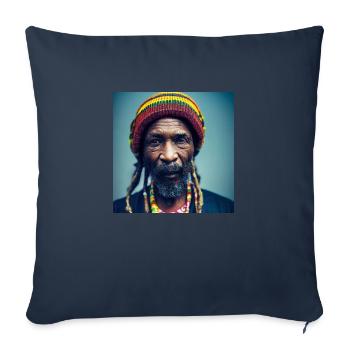 Rastafari Realistische Fotomalerei - Sofakissenbezug 45 x 45 cm - Navy - Vorne