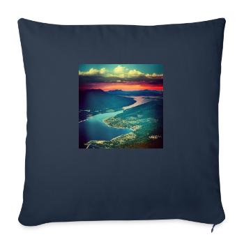 View from the Blue Mountains - Sofa pillowcase 17,3'' x 17,3'' (45 x 45 cm) - navy - Front