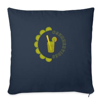 Summer vibes - Kiwi Design - Sofa pillowcase 17,3'' x 17,3'' (45 x 45 cm) - navy - Front