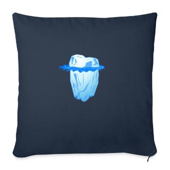 Eisberg - kalter blauer Eisblock im Ozean - Sofakissenbezug 45 x 45 cm - Navy - Vorne