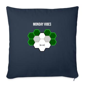 Monday vibes... it's Monday again - Sofa pillowcase 17,3'' x 17,3'' (45 x 45 cm) - navy - Front