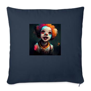 Cute & Creepy - Clown Jack - Sofa pillowcase 17,3'' x 17,3'' (45 x 45 cm) - navy - Front