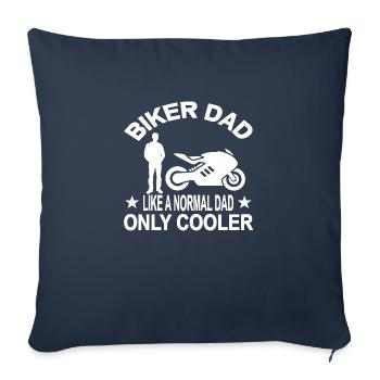 Motocyclette - Housse de coussin décorative 45 x 45 cm - bleu marine - Devant