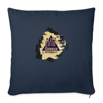 Do Not Judge A Book By Its Cover - Meme Shirt - Sofa pillowcase 17,3'' x 17,3'' (45 x 45 cm) - navy - Front