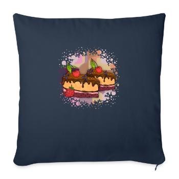 Cake - Sofa pillowcase 17,3'' x 17,3'' (45 x 45 cm) - navy - Front
