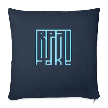 think fake positive thoughts happy meditation - Sofa pillowcase 17,3'' x 17,3'' (45 x 45 cm) - navy - Front