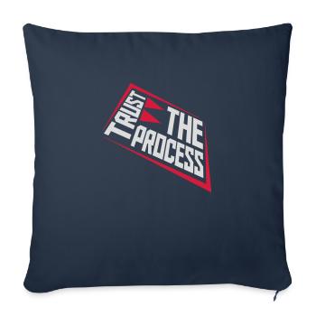 faire confiance au processus Devis - Housse de coussin décorative 45 x 45 cm - bleu marine - Devant