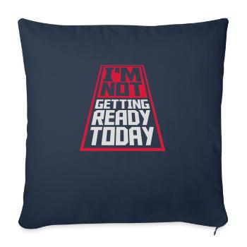 not getting ready today - Sofa pillowcase 17,3'' x 17,3'' (45 x 45 cm) - navy - Front