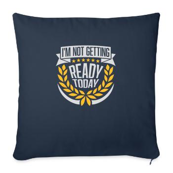 ne pas se préparer aujourd’hui - Housse de coussin décorative 45 x 45 cm - bleu marine - Devant