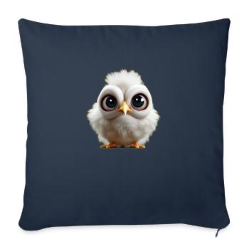 petit poussin - Housse de coussin décorative 45 x 45 cm - bleu marine - Devant