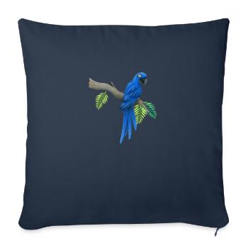 Hyacinthhara - Housse de coussin décorative 45 x 45 cm - bleu marine - Devant