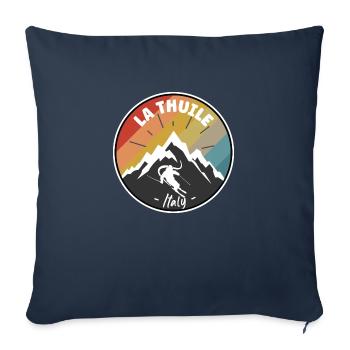 Skiing In La Thuile - Italy - Sofa pillowcase 17,3'' x 17,3'' (45 x 45 cm) - navy - Front