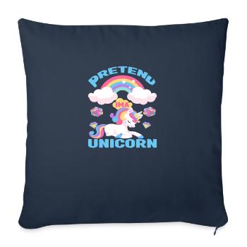 Pretend Im A Unicorn - Housse de coussin décorative 45 x 45 cm - bleu marine - Devant