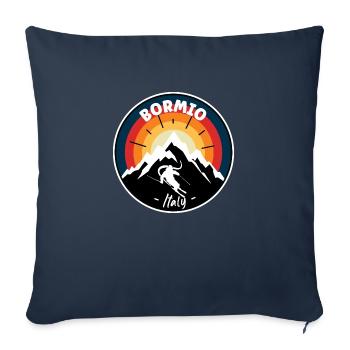 Skiing In Bormio Italy Vintage - Sofa pillowcase 17,3'' x 17,3'' (45 x 45 cm) - navy - Front