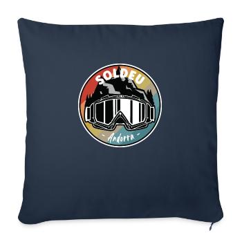 Skiing In Soldeu Andorra - Sofa pillowcase 17,3'' x 17,3'' (45 x 45 cm) - navy - Front