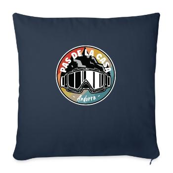 Skiing In Pas de la Casa Andorra - Sofa pillowcase 17,3'' x 17,3'' (45 x 45 cm) - navy - Front