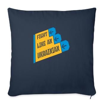 fight like ukrainians Zitat - Sofakissenbezug 45 x 45 cm - Navy - Vorne