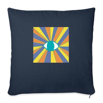 Eye Goa Hippie Trance Festival 60s 70s 80s Ethno - Sofa pillowcase 17,3'' x 17,3'' (45 x 45 cm) - navy - Front
