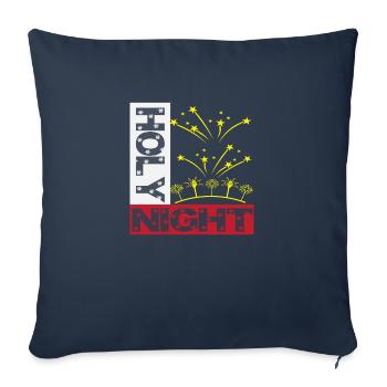 Nuit Sainte - Housse de coussin décorative 45 x 45 cm - bleu marine - Devant