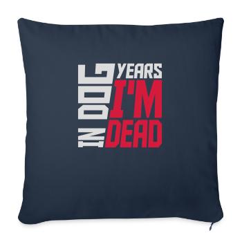 dans les années de chien Mort - Housse de coussin décorative 45 x 45 cm - bleu marine - Devant
