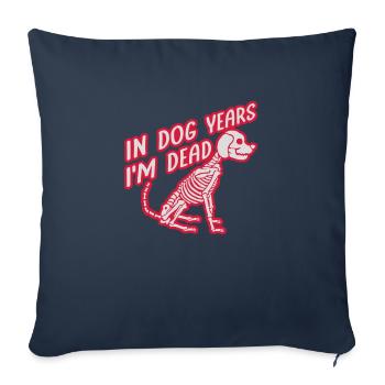 dans les années de chien Mort - Housse de coussin décorative 45 x 45 cm - bleu marine - Devant