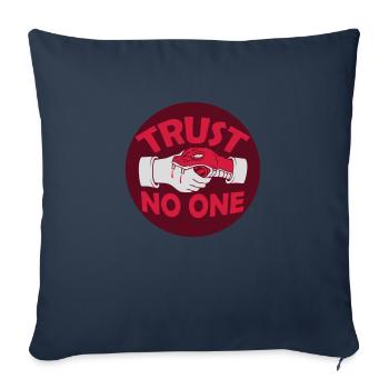 ne faites confiance à personne pour ne citer - Housse de coussin décorative 45 x 45 cm - bleu marine - Devant