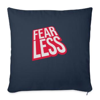 Conception de citation de texte intrépide - Housse de coussin décorative 45 x 45 cm - bleu marine - Devant