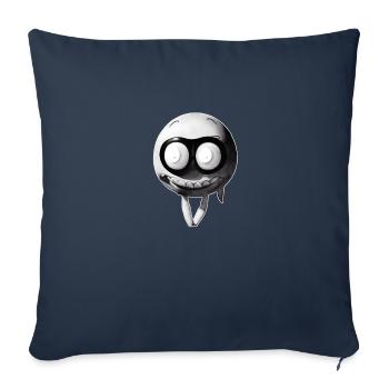 fliegender Smilie - Housse de coussin décorative 45 x 45 cm - bleu marine - Devant