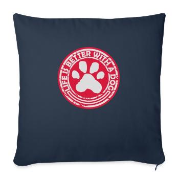 better with a dog - Sofakissenbezug 45 x 45 cm - Navy - Vorne