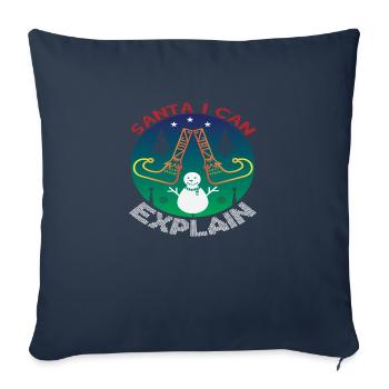 Santa i can Explain - Sofa pillowcase 17,3'' x 17,3'' (45 x 45 cm) - navy - Front